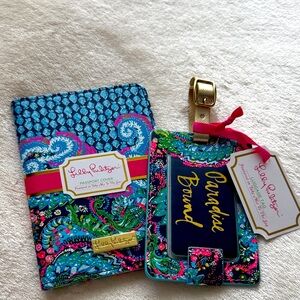 Lilly Pulitzer Blue and Pink Travel Set